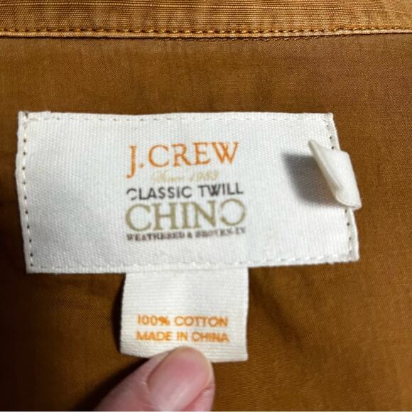 J Crew Mustard Utility Jacket XS Cotton Safari Fall Layering Ripstop Camping - Picture 8 of 8